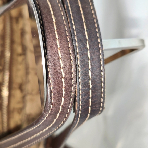 Coach Horse and Carriage Stagecoach Signature Purse cream and brown canvas - Picture 14 of 14